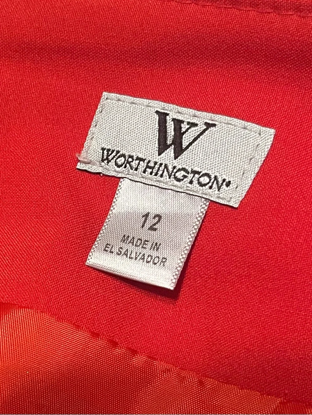 Orange Classic A-Line Skirt - Worthington - Size 12